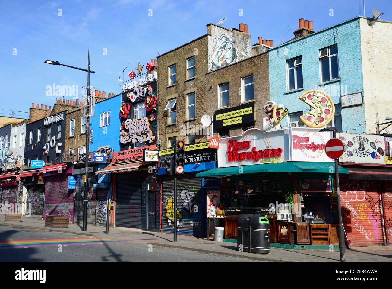 Verlassene Camden Town, London während der Coronavirus-Pandemie Stockfoto Verlassene Camden Town, London während der Coronavirus-Pandemie Stockfoto