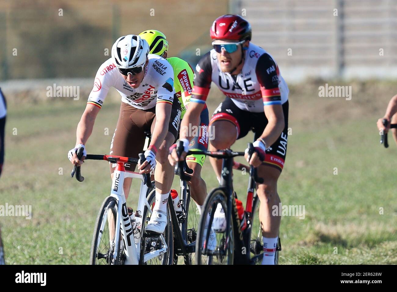 Oliver Naesen vom AG2R Citroen Team beim Kuurne - Brussel - Kuurne 2021, Radrennen am 28. Februar 2021 in Kuurne, Belgien - Foto Laurent Lairys / DPPI Stockfoto