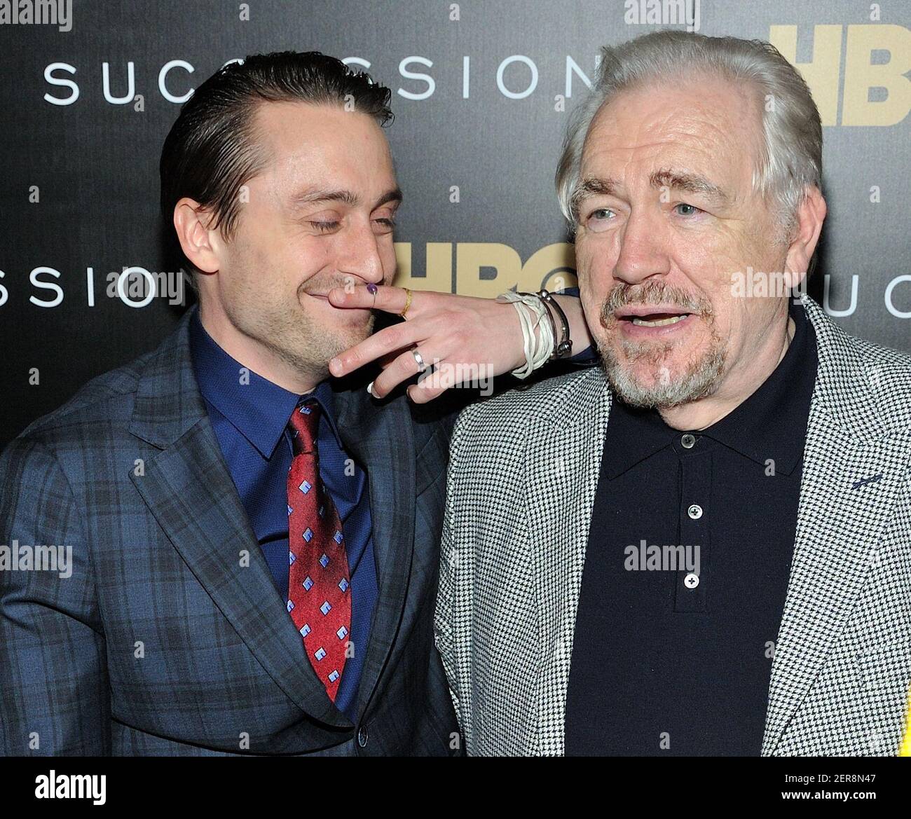 L R Die Schauspieler Kieran Culkin Und Brian Cox Besuchen Am 22 Mai 2018 Die Red Carpet Premiere Von Hbo S Nachfolge Im Time Warner Center In New York Ny Foto Von Stephen Smith Sipa