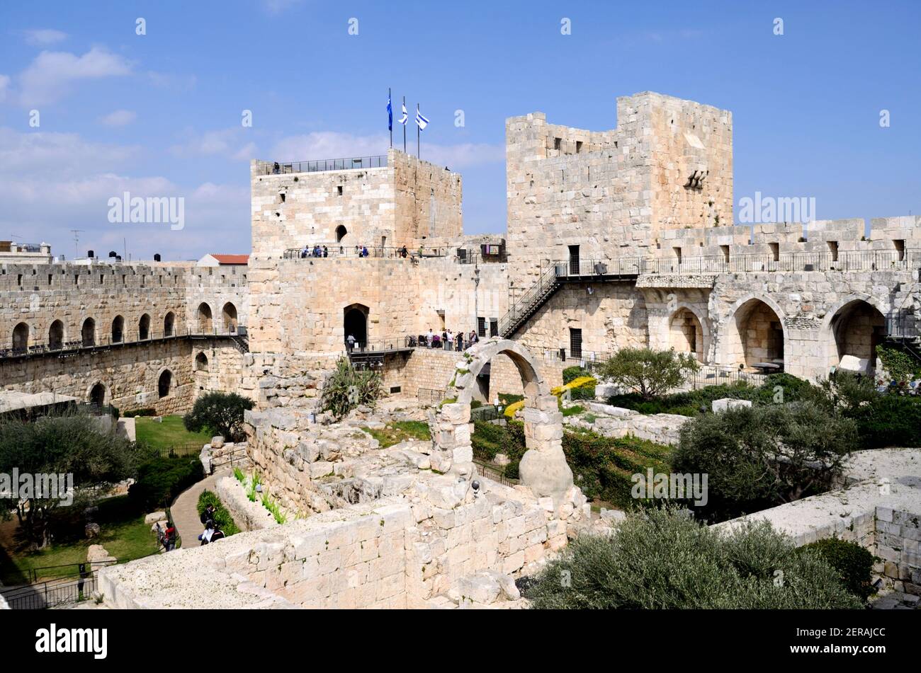 Archäologische Funde aus der römerzeit im „Tower of David Museum“ oder „The Citadel“, Jerusalem, Israel Stockfoto