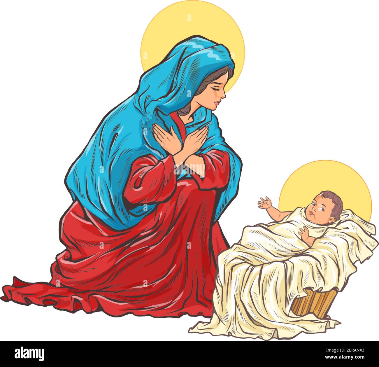 heilige Maria, Mutter jesu Stock Vektor