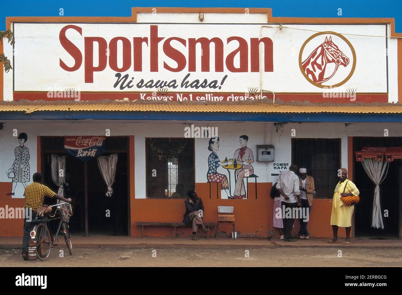 Auf dem Weg zum Lake Baringo - Kenia 1993 (Foto auf Fotofilm) Stockfoto