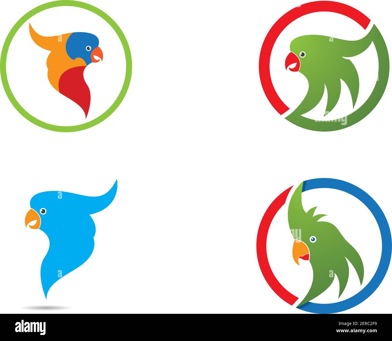 Papagei Logo Vorlage Vektor Symbol Illustration Design Stock Vektor