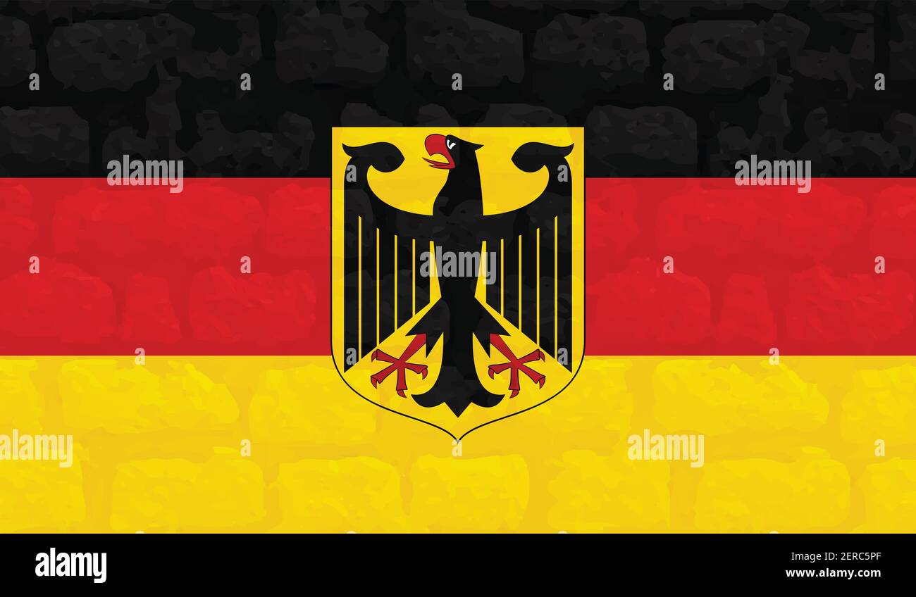 Deutschland patriotische Grunge Flagge, Illustration Stock Vektor