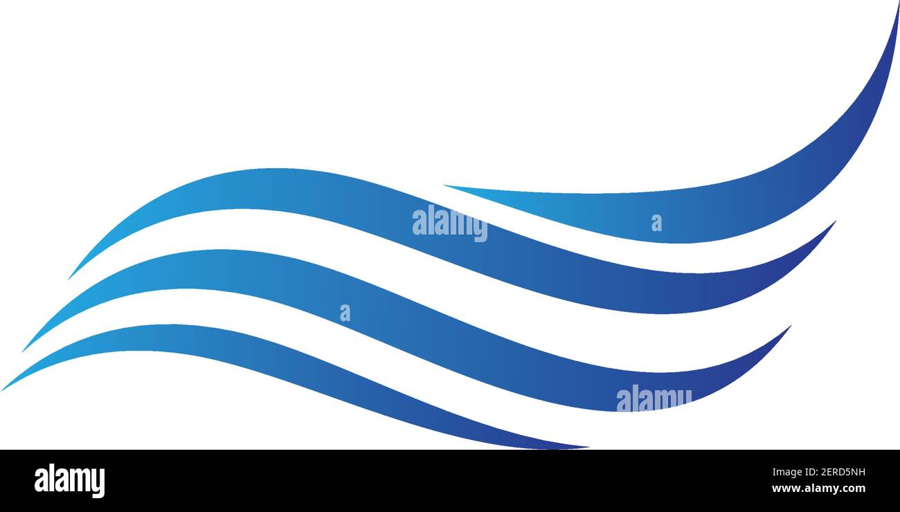 Wasser Welle logo Vektor icon Abbildung design Stock Vektor