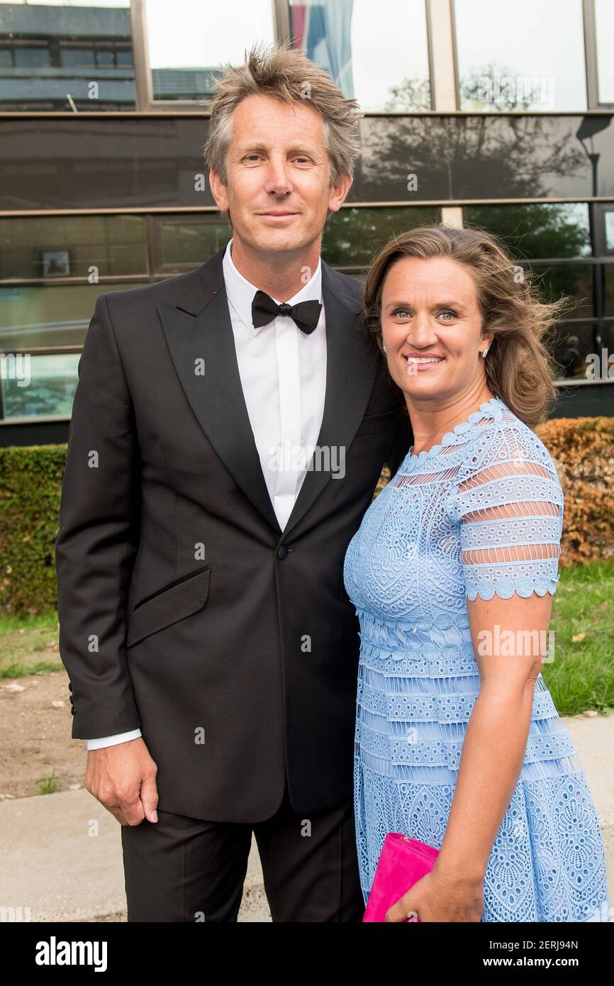 Edwin van der Sar mit Frau Annemarie van Kesteren während der Gala