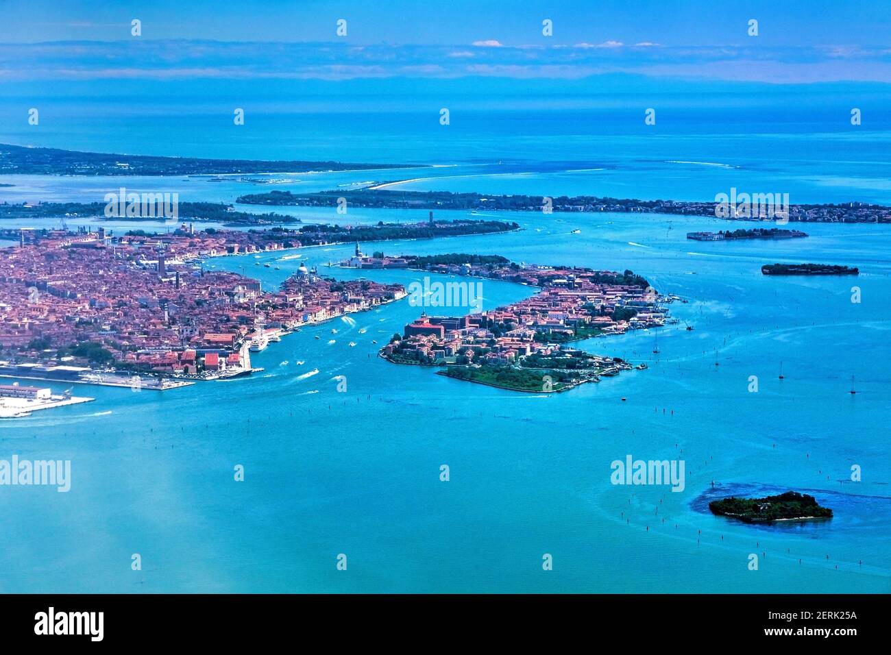 Luftaufnahme von Venedig Italien Stockfoto