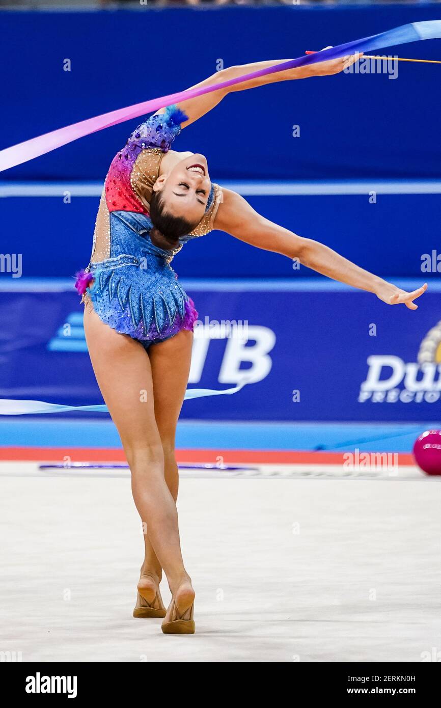 14. September 2018: Eleni Kelaiditi aus Â Griechenland beim Einzel-Allroundfinale in der Arena Armeec in Sofia bei den FIG Rhythmischen Turnweltmeisterschaften 36th. Ulrik Pedersen/(Foto von Ulrik Pedersen/CSM/Sipa USA) Stockfoto
