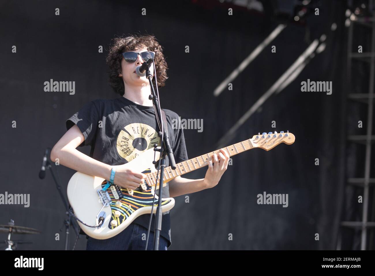 Finn Wolfhard von Calpurnia während des Riot Fest im Douglas Park am 16 2018. September in Chicago, Illinois (Foto: Daniel DeSlover/Sipa USA) Stockfoto