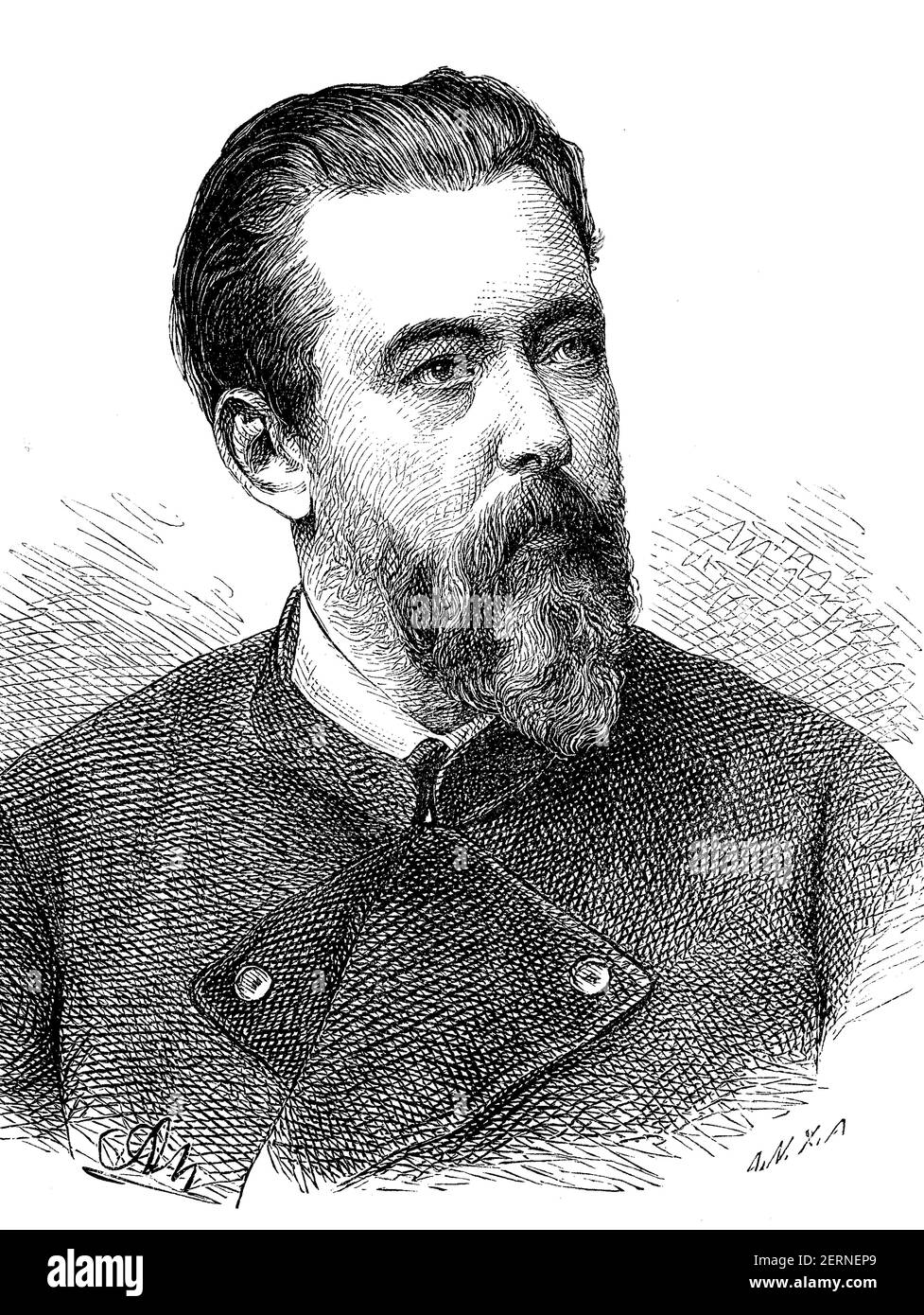 'Wilhelm Jensen (* 15. Februar 1837; † 24. November 1911) war ein deutscher Dichter und Schriftsteller / Wilhelm Jensen (* 15. Februar 1837; † 24. November 1911) w Stockfoto