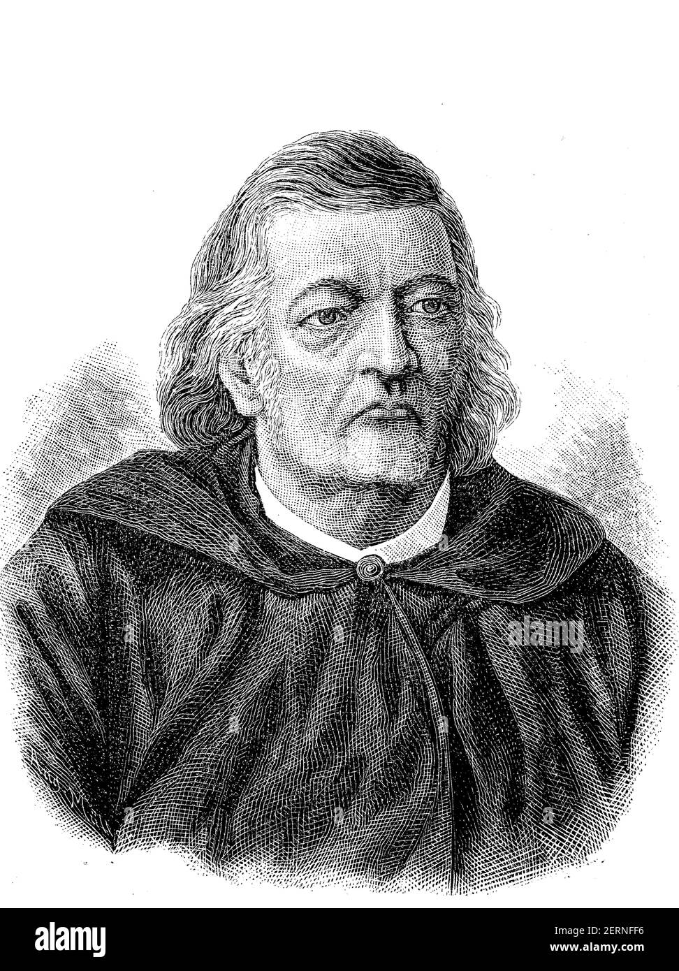 'Justinus Andreas Christian Kerner, von 1850 von Kerner, (* 18. September 178; † 21. Februar 1862 ) war ein deutscher Arzt, medizinischer Schriftsteller und Dichter Stockfoto