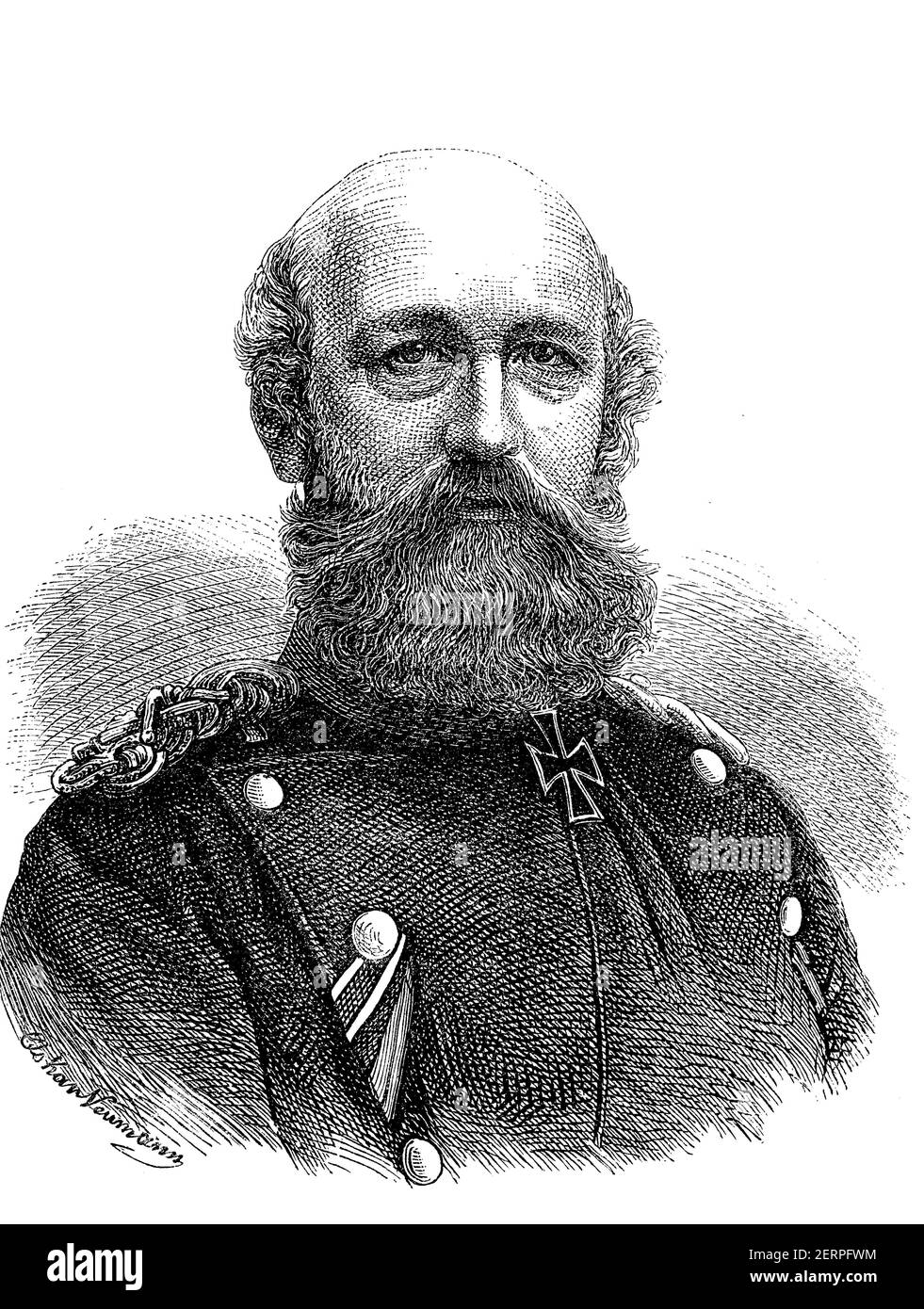 Friedrich Franz II., Großherzog von Mecklenburg, 28. Februar 1823 - 15. April 1883, war Großherzog von Mecklenburg im Mecklenburg-Schweriner Distribum Stockfoto