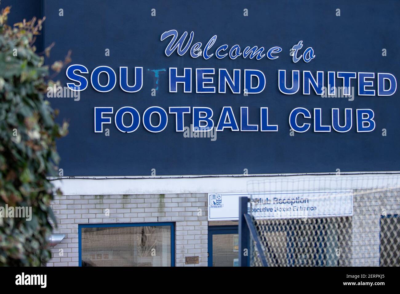 Roots Hall, Southend United Football Club. Stockfoto