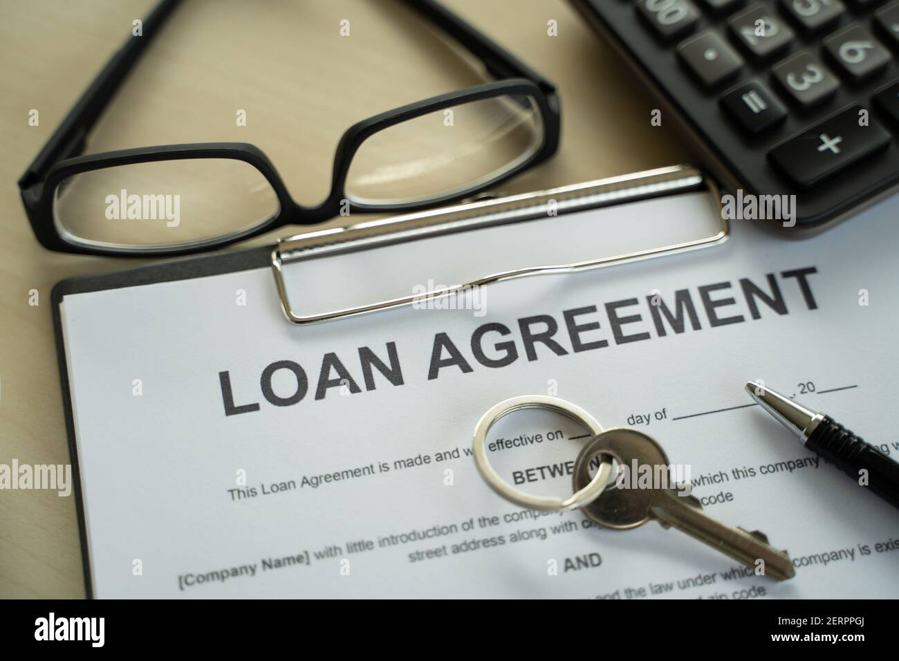 DARLEHEN Geschäft und Finanzen Geschäft Darlehen Vereinbarung Immobilien, Darlehen und Investitionen Stockfoto