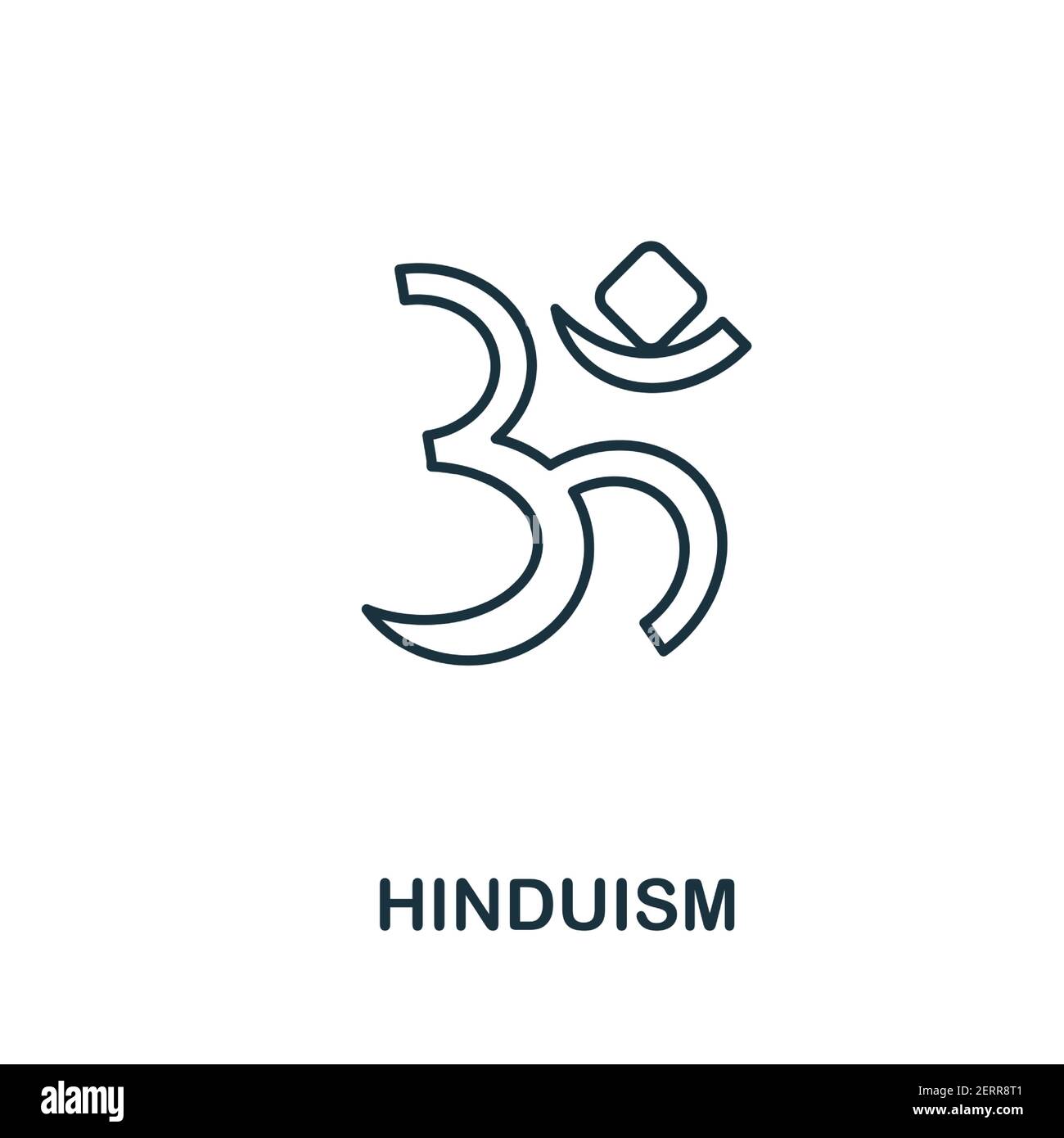 Hinduismus-Ikone. Einfaches Element aus der Religionssammlung. Kreative Hinduismus Symbol für Web-Design, Vorlagen, Infografiken und mehr Stock Vektor