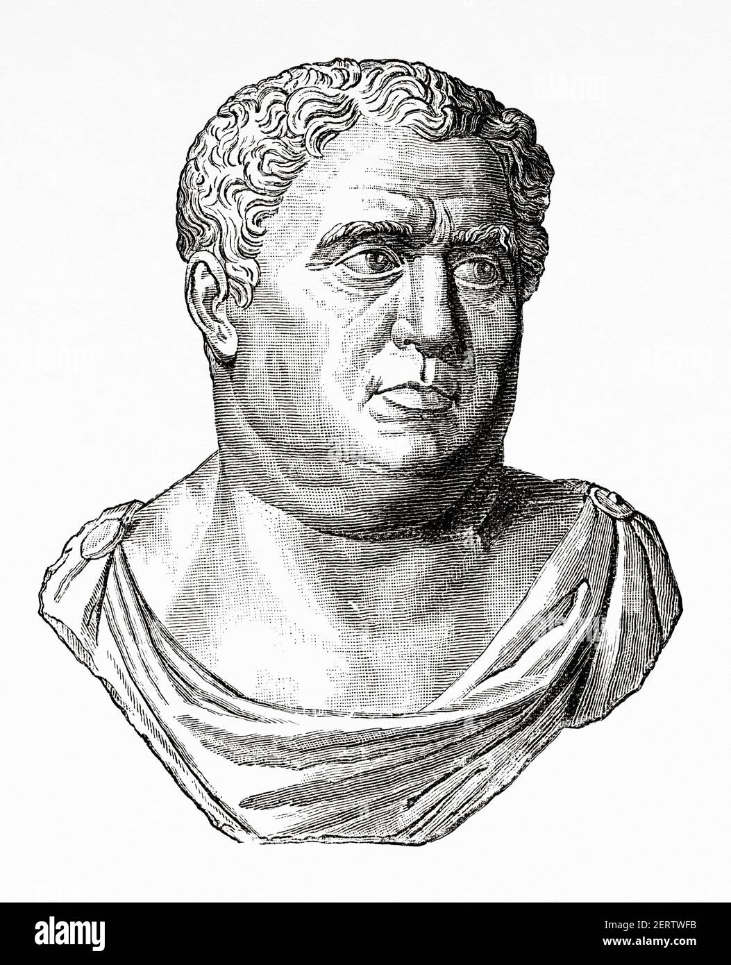 Roman emperor black and white drawing illustration -Fotos und ...