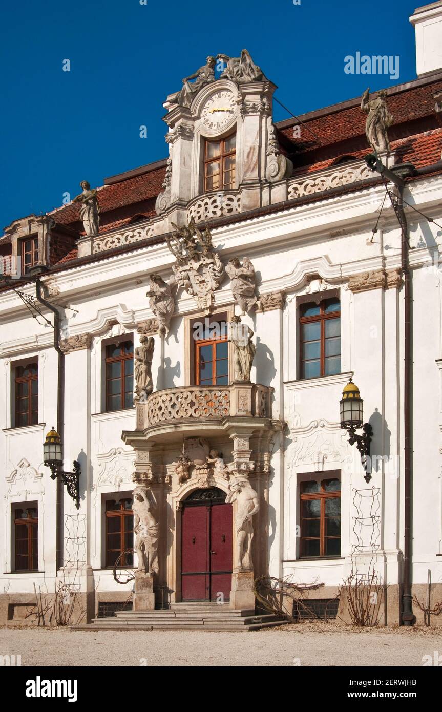 Barockpalast, heute Hotel, im Dorf Krasków in der Nähe von Swidnica und Breslau, Niederschlesien, Polen Stockfoto