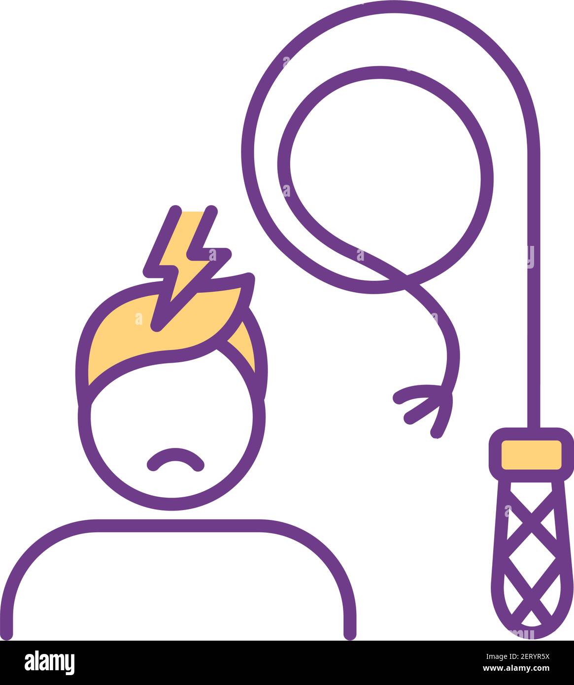 RGB-Farbsymbol „körperliche Bestrafung“ Stock Vektor