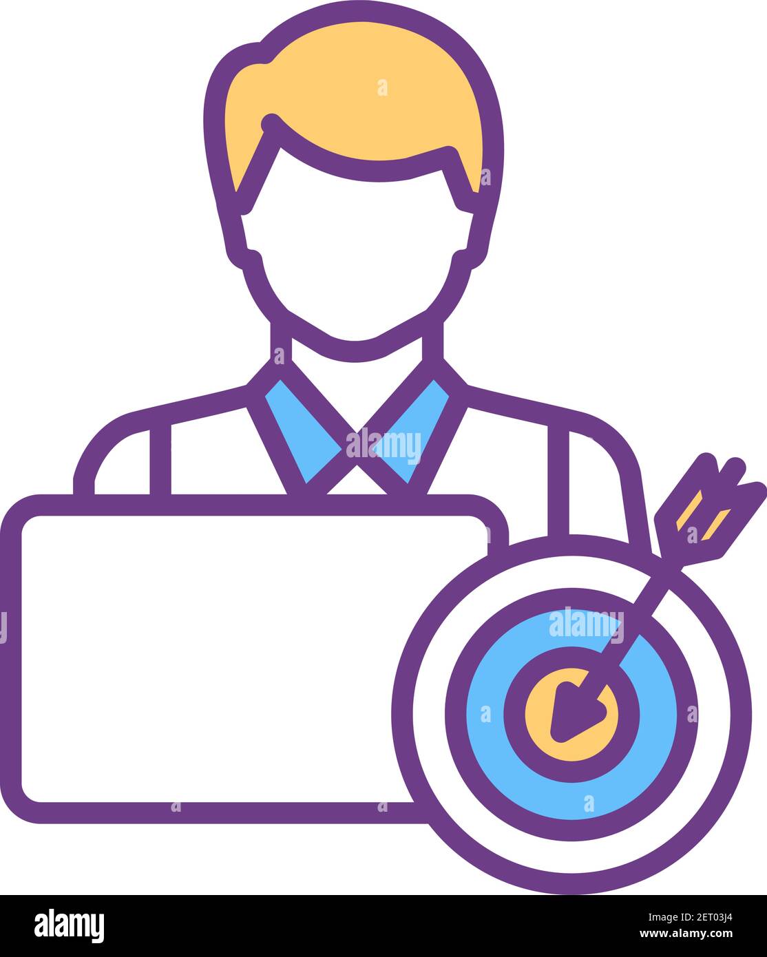 RGB-Farbsymbol zur Verbesserung der Mitarbeiterleistung Stock Vektor