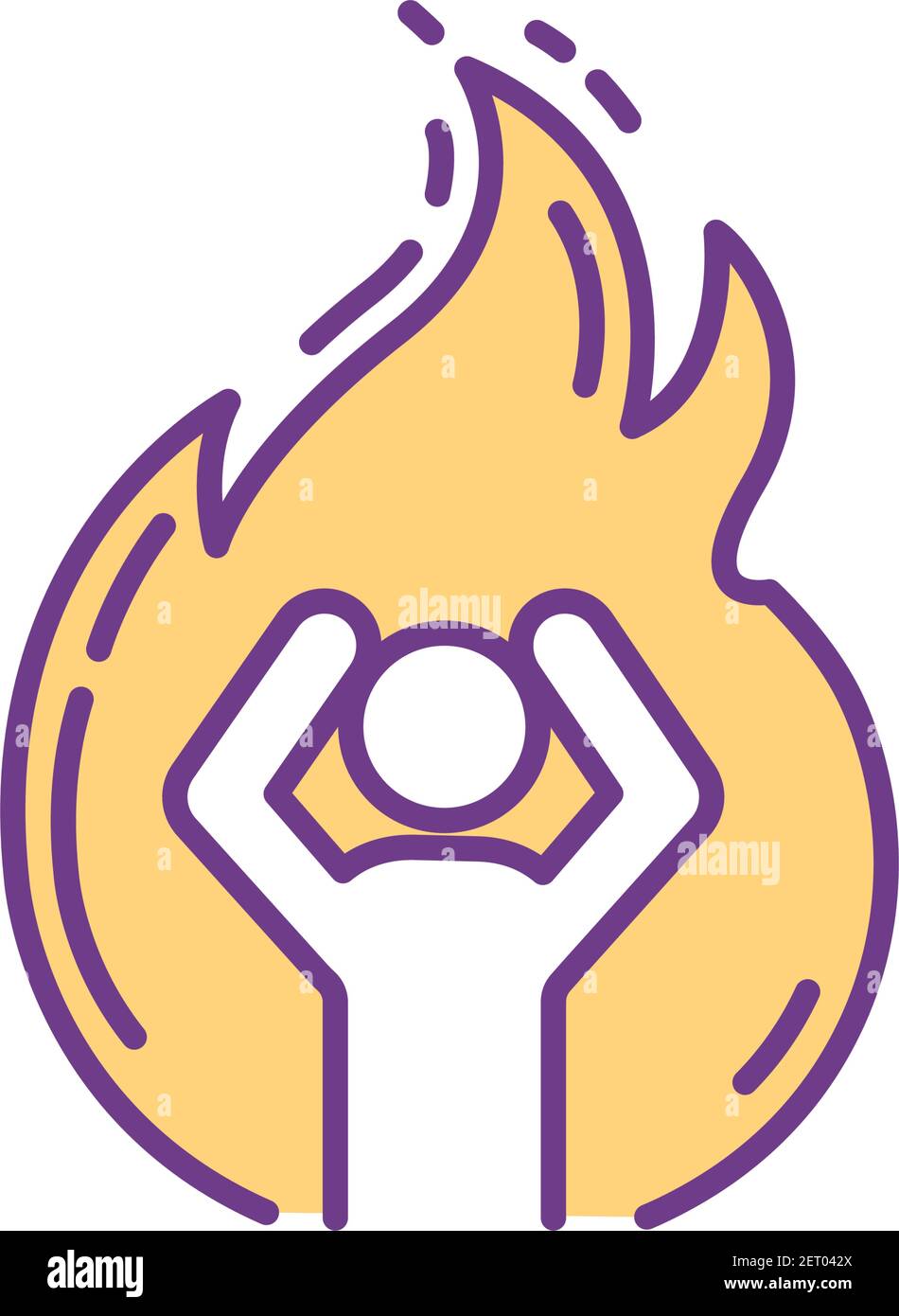 Emotionales überwältigendes RGB-Farbsymbol Stock Vektor