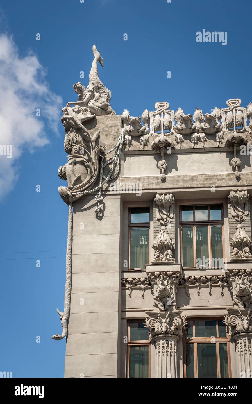 Haus mit Chimeras oder Horodecki Haus - Jugendstilgebäude - Kiew, Ukraine Stockfoto