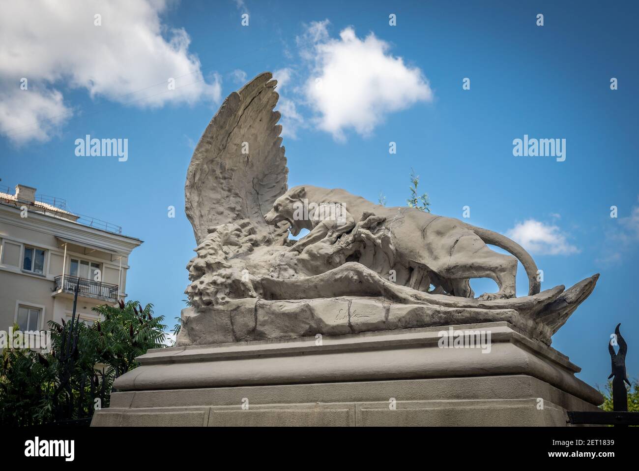 Haus mit Chimeras oder Horodecki Haus - Jugendstilgebäude - Kiew, Ukraine Stockfoto
