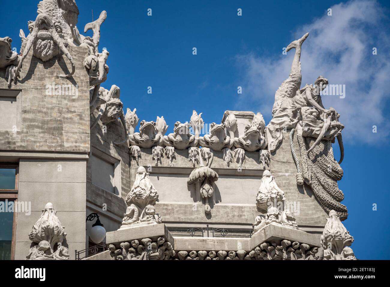 Haus mit Chimeras oder Horodecki Haus - Jugendstilgebäude - Kiew, Ukraine Stockfoto