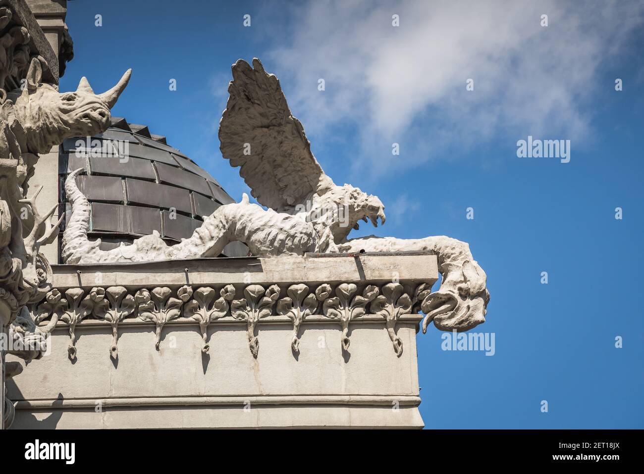 Haus mit Chimeras oder Horodecki Haus - Jugendstilgebäude - Kiew, Ukraine Stockfoto