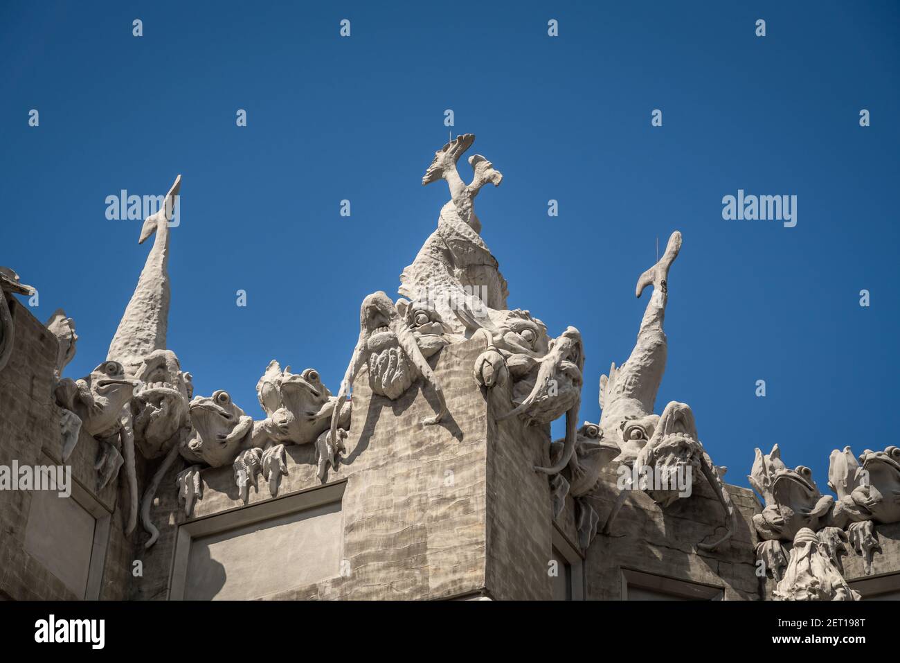 Haus mit Chimeras oder Horodecki Haus - Jugendstilgebäude - Kiew, Ukraine Stockfoto