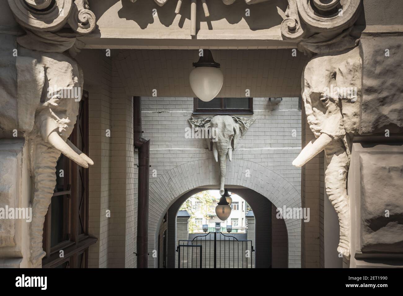 Haus mit Chimeras oder Horodecki Haus - Jugendstilgebäude - Kiew, Ukraine Stockfoto
