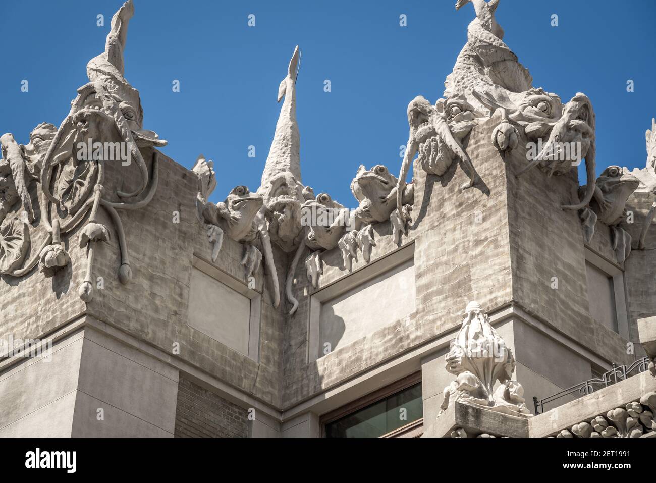 Haus mit Chimeras oder Horodecki Haus - Jugendstilgebäude - Kiew, Ukraine Stockfoto