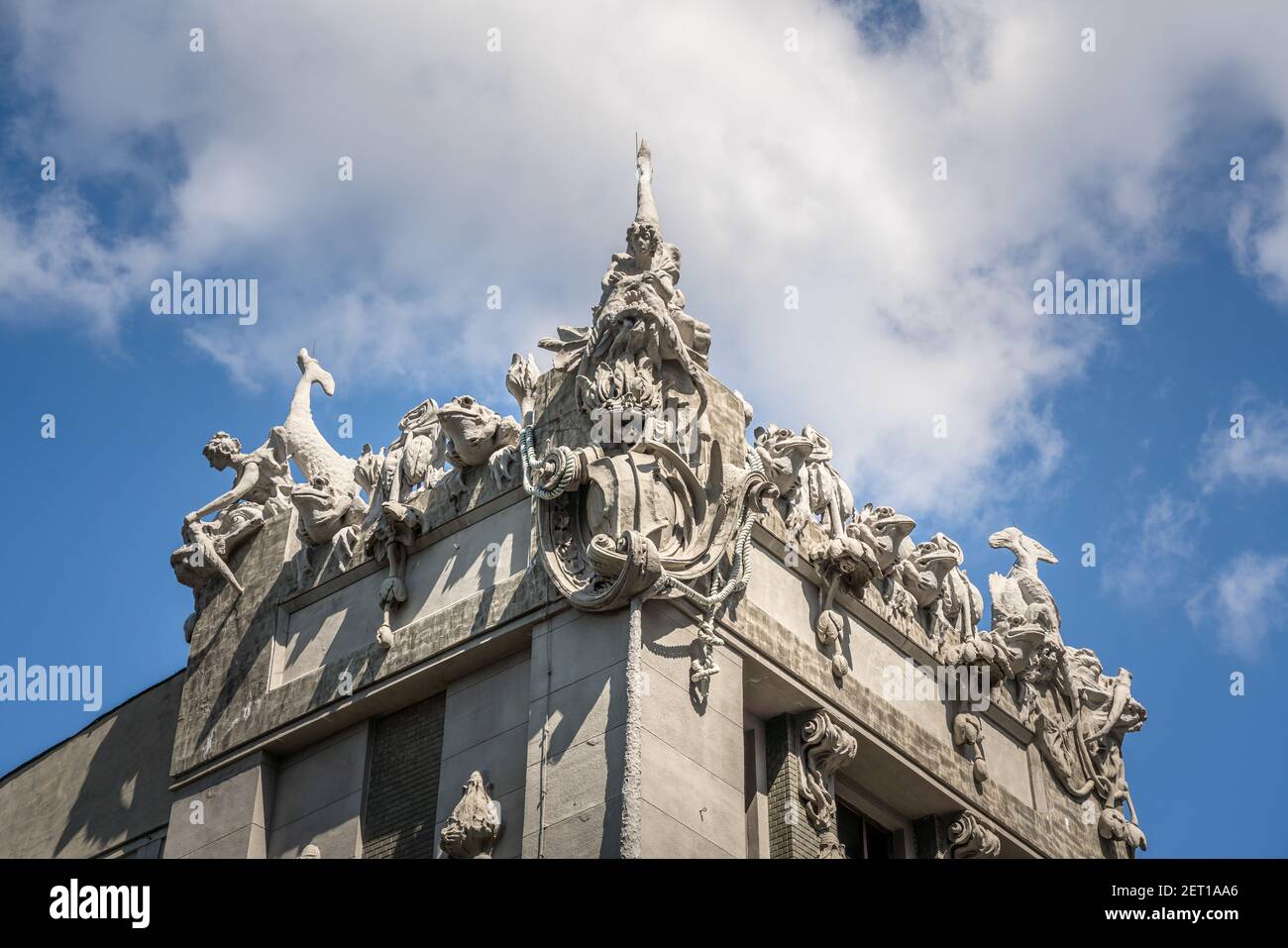 Haus mit Chimeras oder Horodecki Haus - Jugendstilgebäude - Kiew, Ukraine Stockfoto