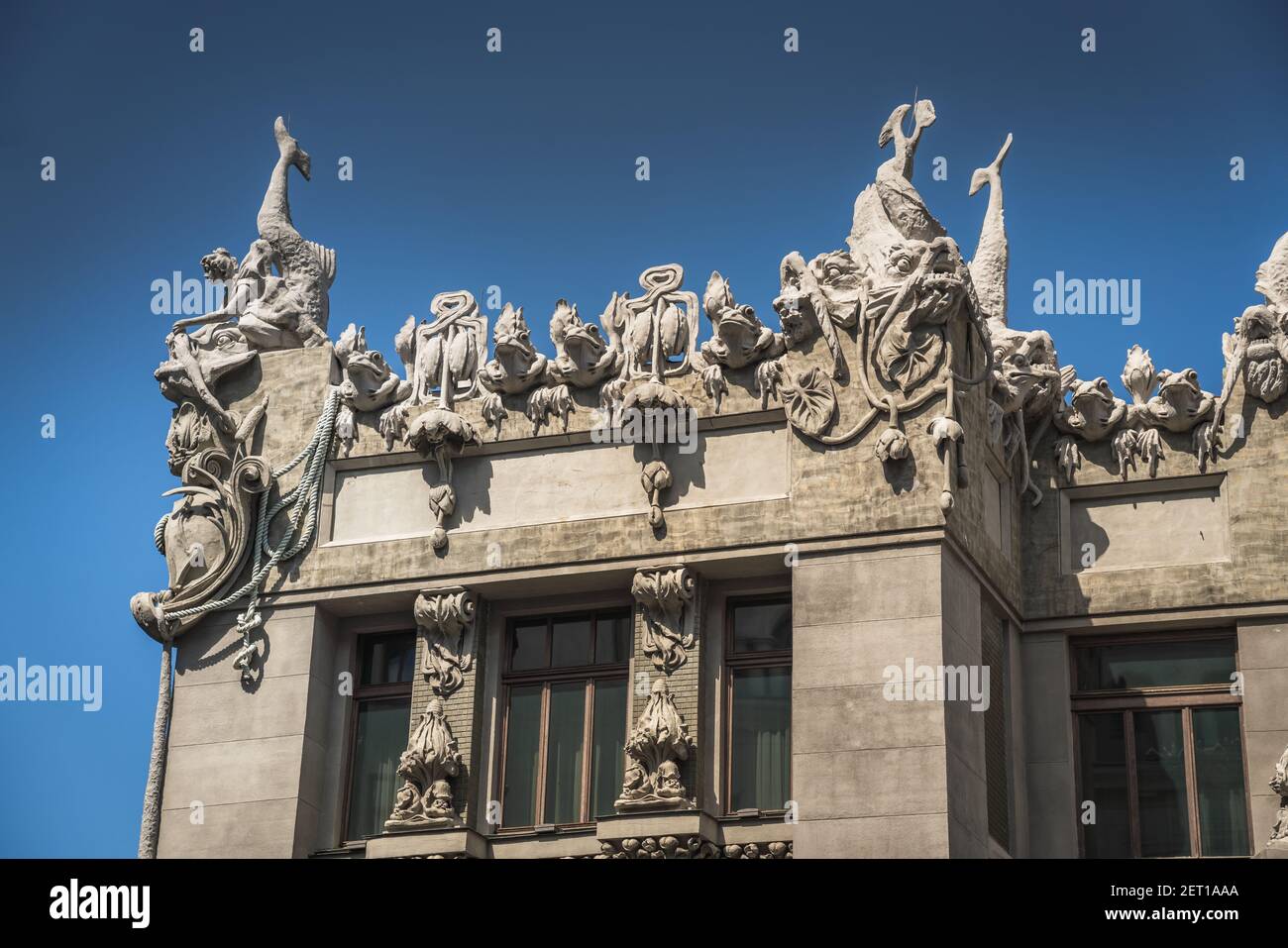 Haus mit Chimeras oder Horodecki Haus - Jugendstilgebäude - Kiew, Ukraine Stockfoto