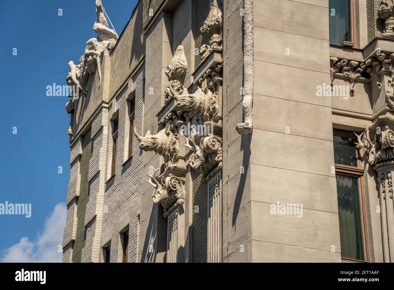 Haus mit Chimeras oder Horodecki Haus - Jugendstilgebäude - Kiew, Ukraine Stockfoto