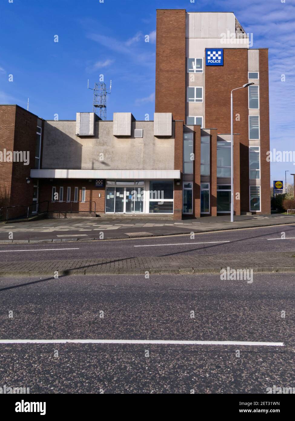 Ehemalige Polizeistation Ayr, beschrieben als „Decrepit“, von der schottischen Polizeiföderation, King Street, Ayr, Schottland Stockfoto