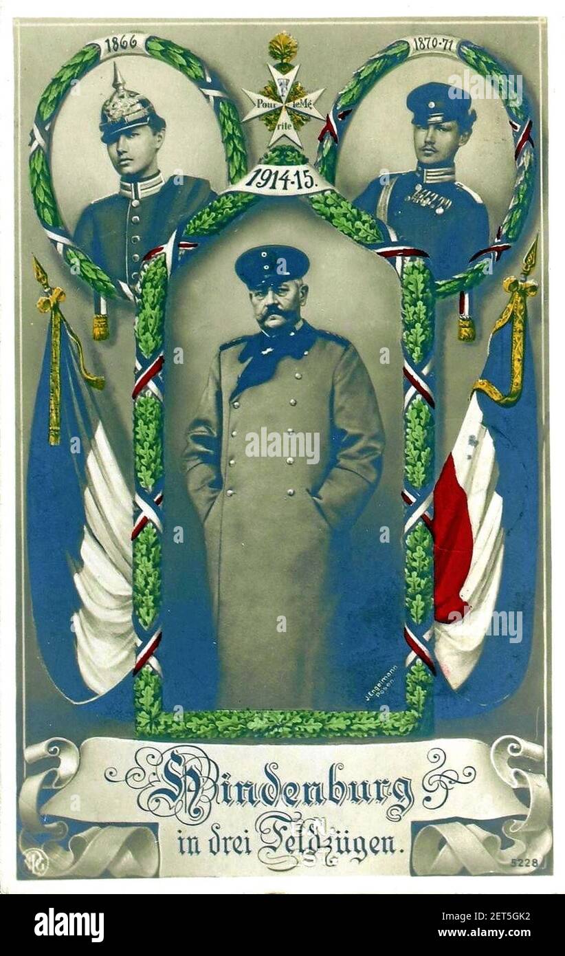 Paul von Hindenburg, 1915. Stockfoto
