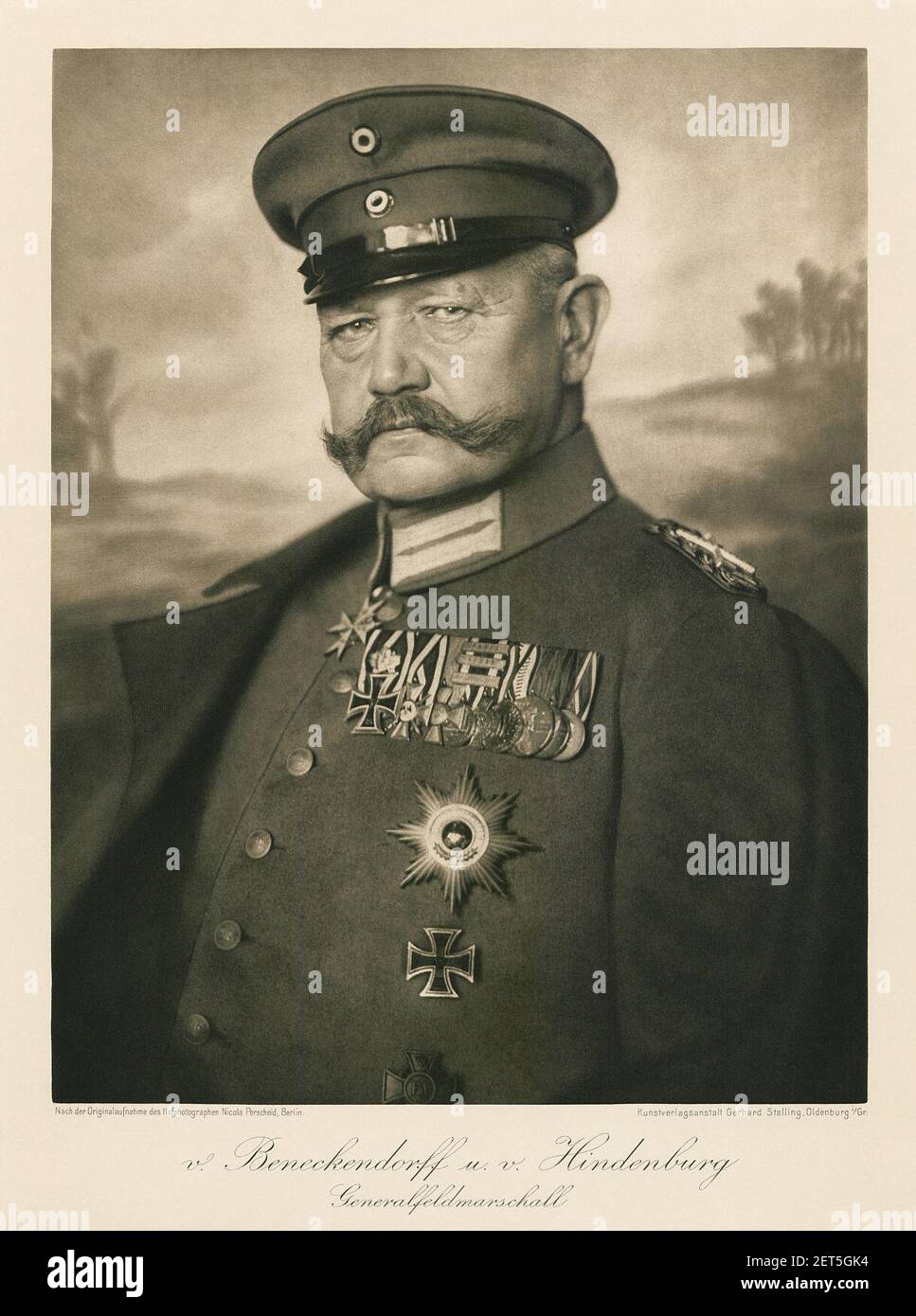 Paul von Hindenburg (1914) von Nicola Perscheid. Stockfoto
