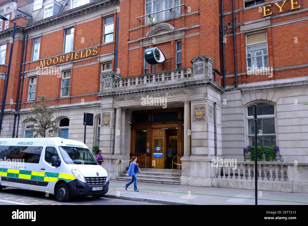 Moorfields Eye Hospital, City Road, London, Großbritannien Stockfoto