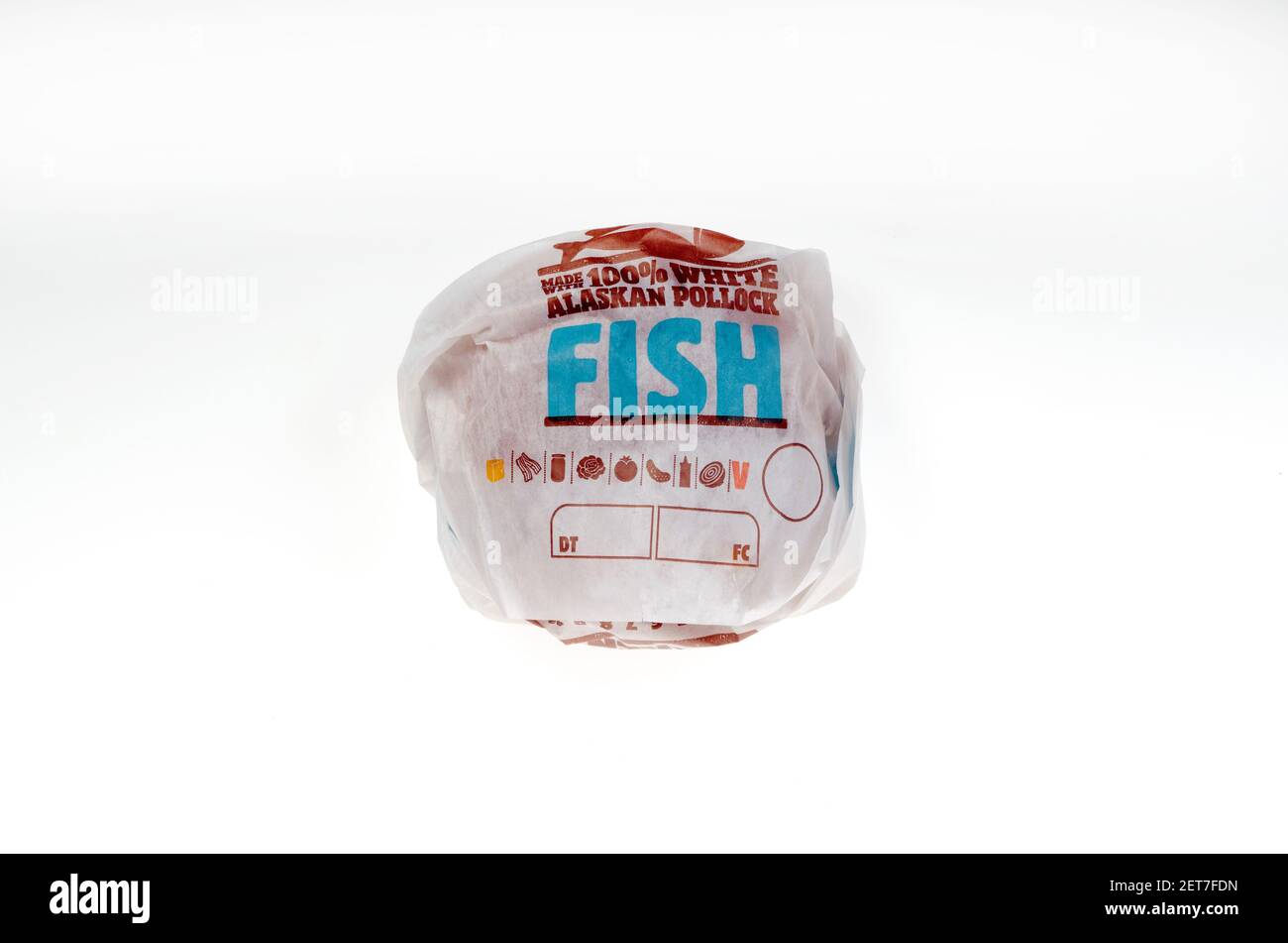Burger King Big Fish Sandwich Stockfoto