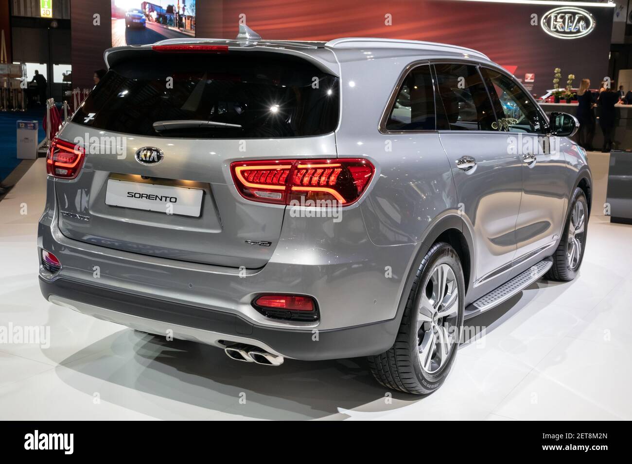 Kia Sorento Auto auf dem Brüsseler Autosalon. Belgien - 18. Januar 2019. Stockfoto