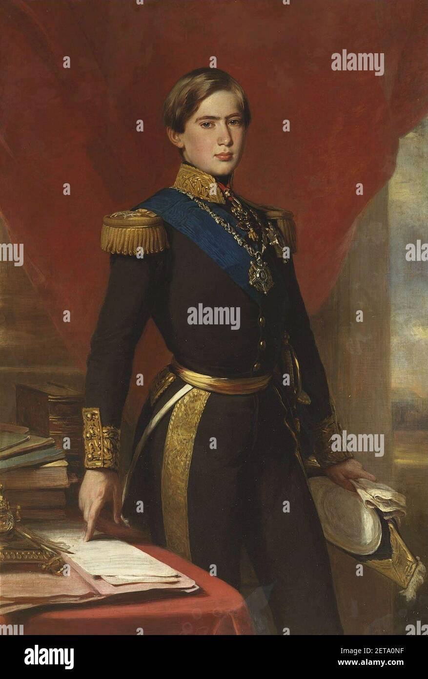 Pedro V., König von Portugal - Winterhalter 1854. Stockfoto