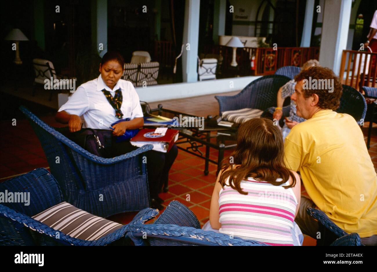 St. Lucia Touristen In Rex St. Lucian Hotel Stockfoto