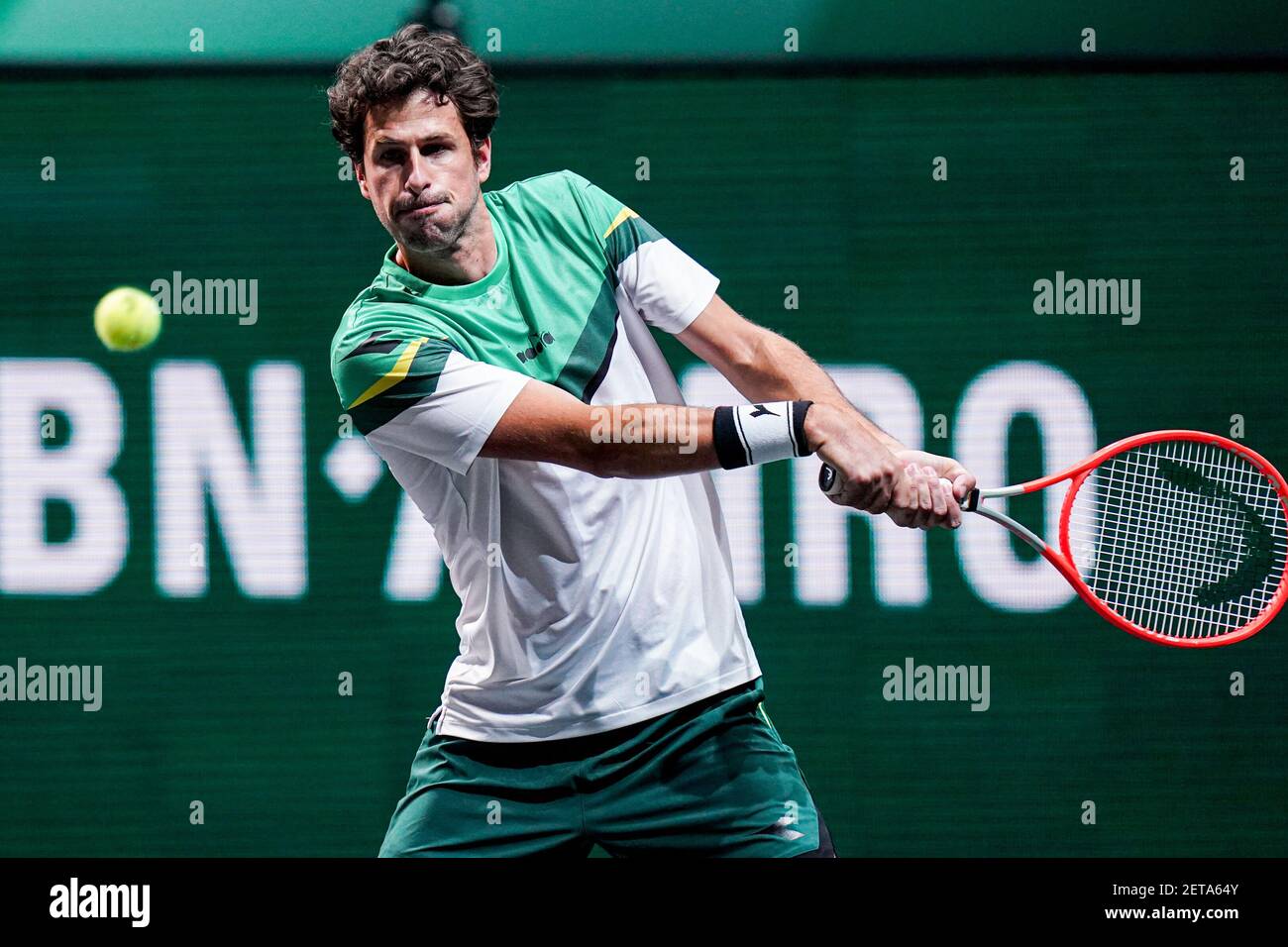 ROTTERDAM, NIEDERLANDE - MÄRZ 1: Robin Haase aus den Niederlanden während des ABN AMRO World Tennis Tournament 48e in Rotterdam Ahoy am 1. März 202 Stockfoto