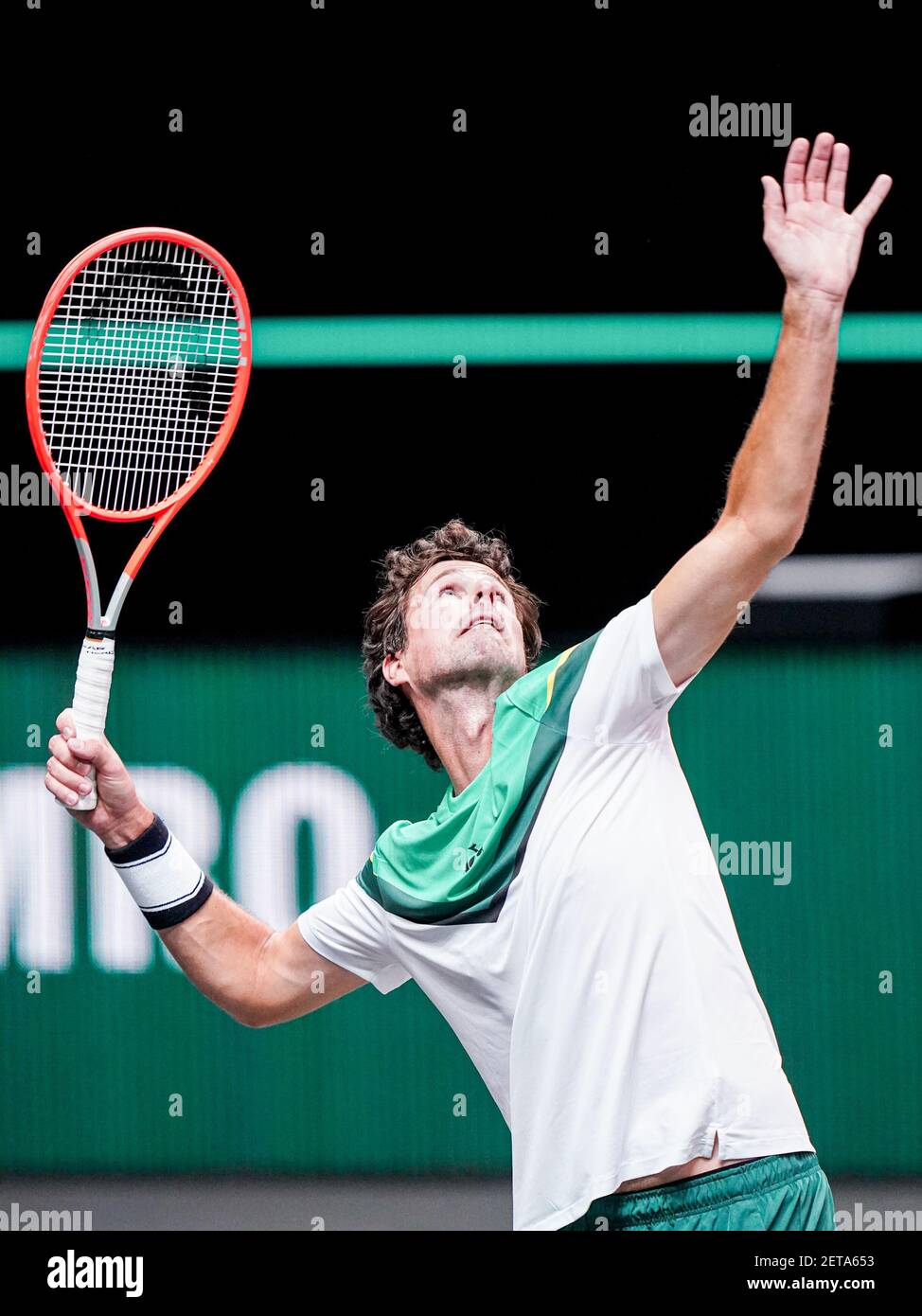 ROTTERDAM, NIEDERLANDE - MÄRZ 1: Robin Haase aus den Niederlanden während des ABN AMRO World Tennis Tournament 48e in Rotterdam Ahoy am 1. März 202 Stockfoto