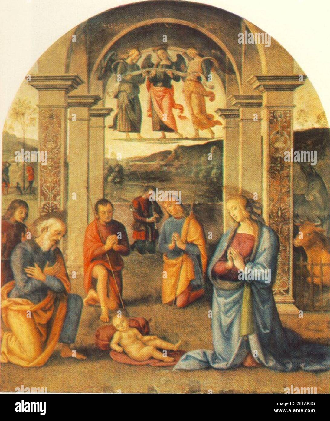 Perugino, Krippe, collegio del cambio. Stockfoto