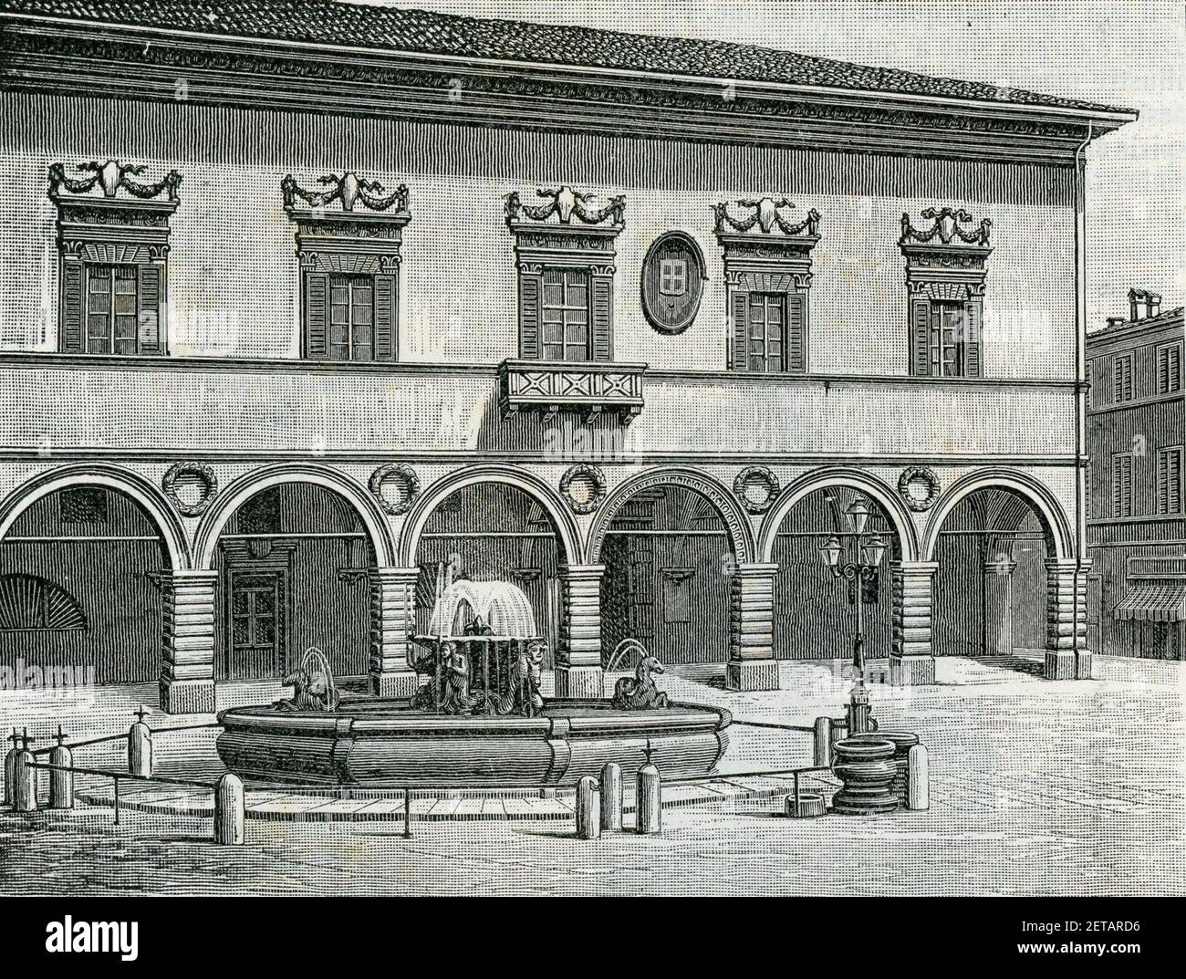Pesaro palazzo della Prefettura. Stockfoto