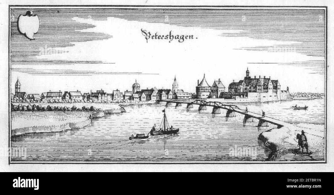 Petershagen 1647. Stockfoto