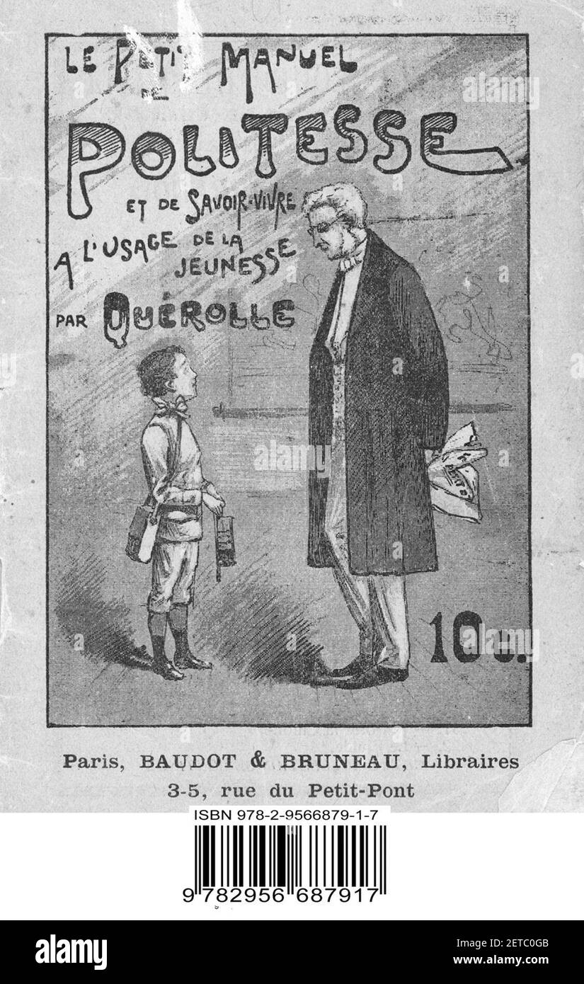 Petit manuel de politesse et de savoir-vivre à l'usage de la jeunesse, couverture. Stockfoto