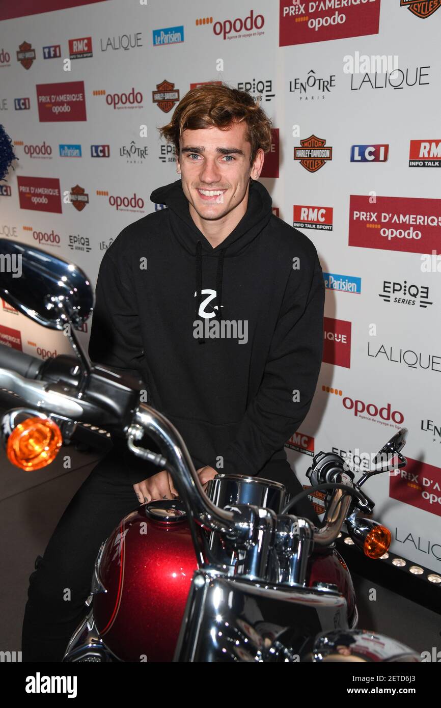 Antoine Griezmann - 96th Ausgabe des Prix d'Amerique Opodo auf dem Hippodrom Paris-Vincennes am 29. Januar 2017. (Foto von Lionel Urman) *** Bitte benutzen Sie Credit from Credit Field *** Stockfoto