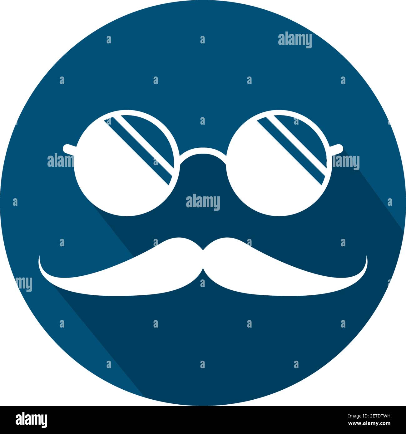 Abbildung des Schnurrbart-Logos Stock Vektor